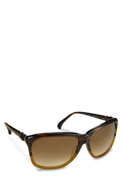 Brown Acetate Honey Pot Sunglasses, , large