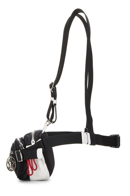 Black & White Nylon Cannon Belt Bag, , large image number 3