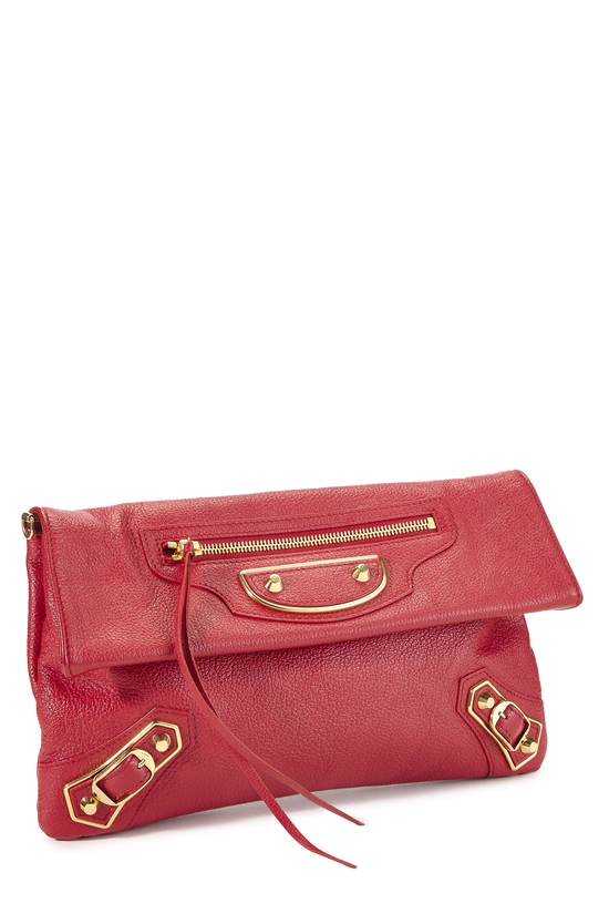 Red Chevre Classic Clutch, , large image number 1