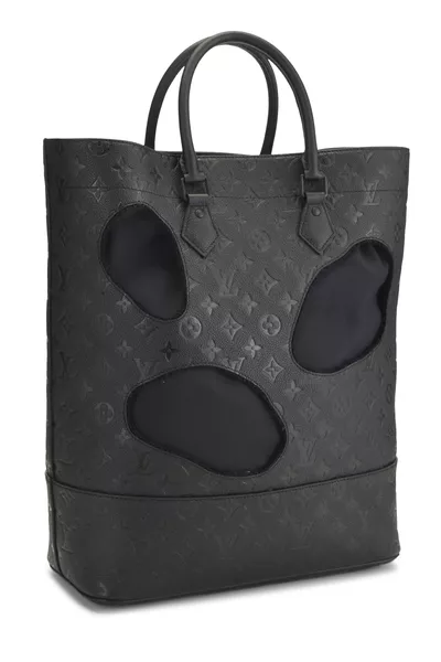 Comme des Gar&ccedil;ons x Louis Vuitton Black Monogram Empreinte Bag with Holes MM, , large