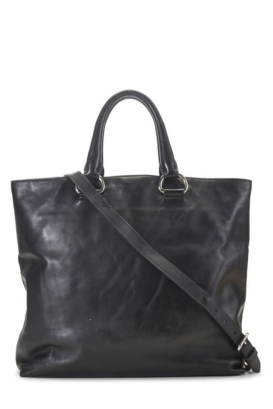 Black Calfskin Shopping Tote Medium, , large image number 3