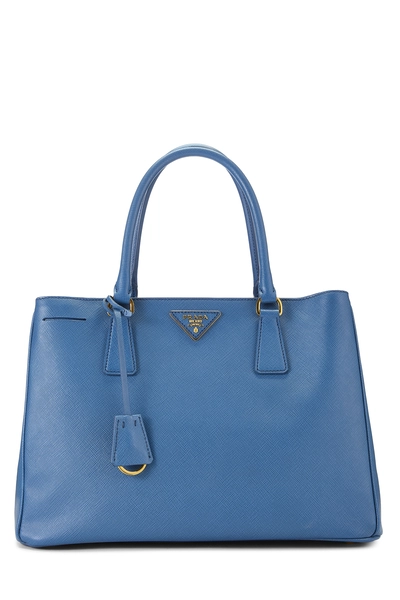 Blue Saffiano Executive Tote Medium