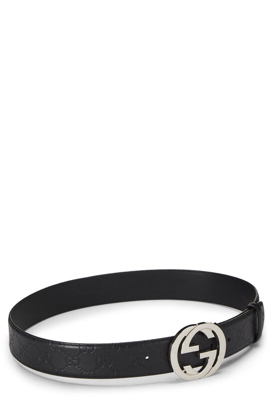 Black Guccissima Leather Belt, , large image number 1