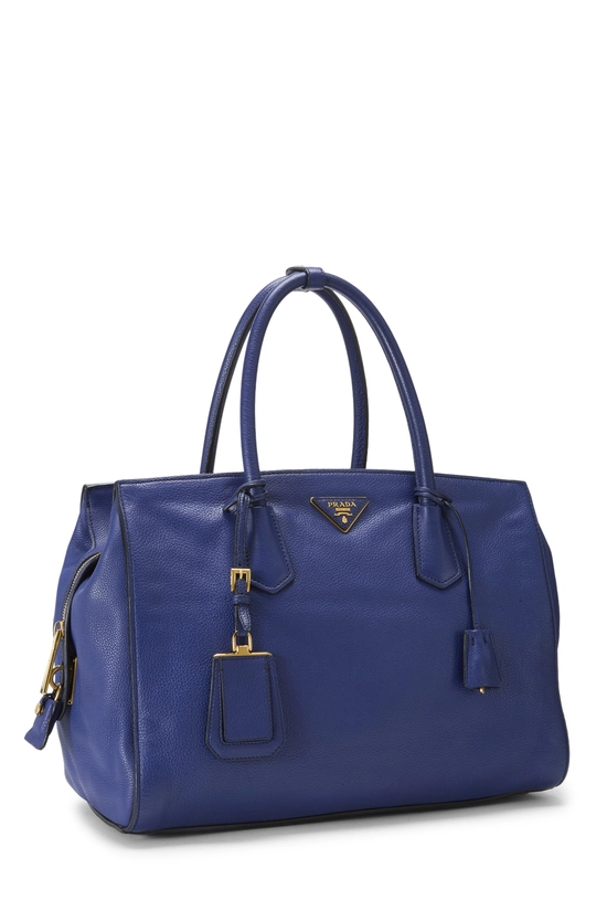 Blue Vitello Daino Convertible Handbag, , large image number 1