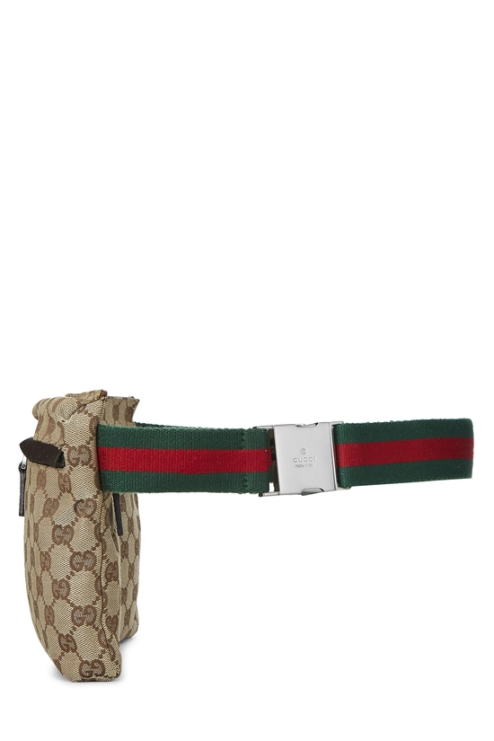 Original GG Canvas Web Double Pocket Waist Pouch, , large image number 2