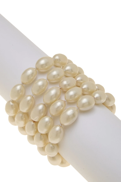 Gold Faux Pearl Bracelet