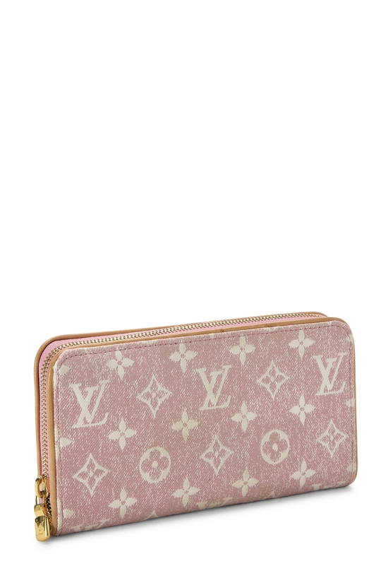 Pink Monogram Jacquard Denim Zippy Continental, , large image number 1