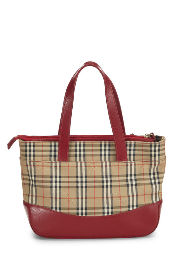 Red Haymarket Check Canvas Handbag Small, , large image number 3