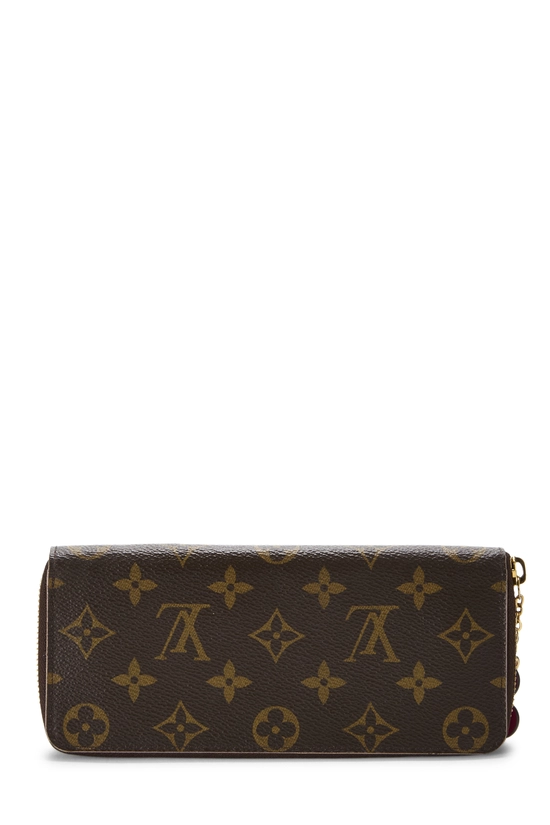 Pink Monogram Canvas Flower Clemence Continental Wallet, , large image number 2