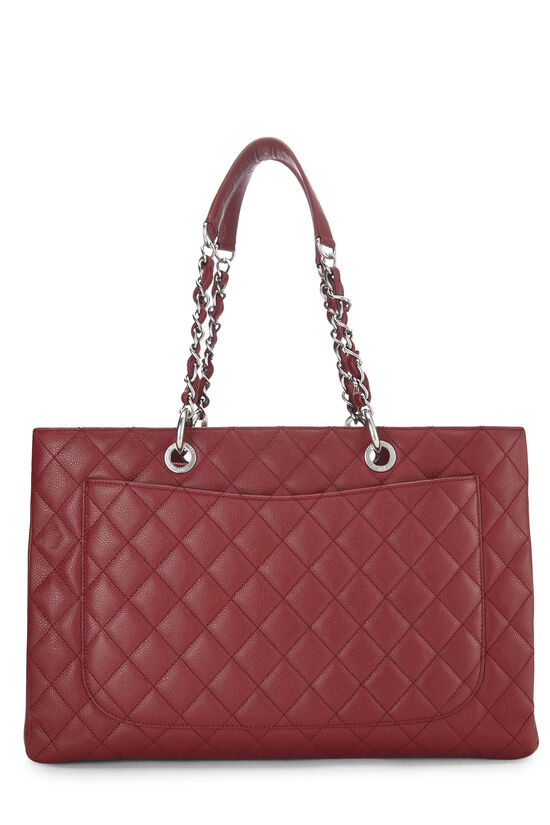 White Quilted Caviar Grand Shopping Tote (GST) XL