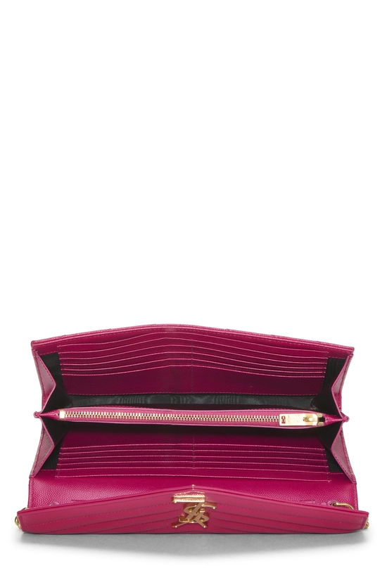 Pink Grainy Leather Monogram Wallet On Chain (WOC), , large image number 5