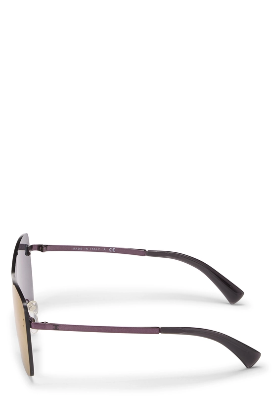 Purple Metal Shield Sunglasses 4215, , large image number 2