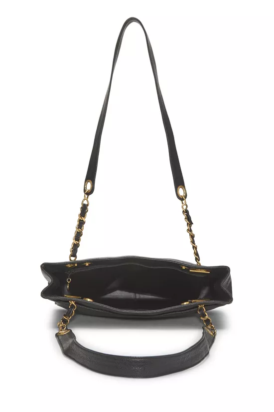 Black Caviar Flat Chain Handle Tote Medium, , large image number 5