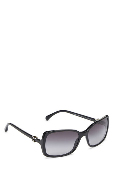 Black Acetate 'CC' Sunglasses, , large