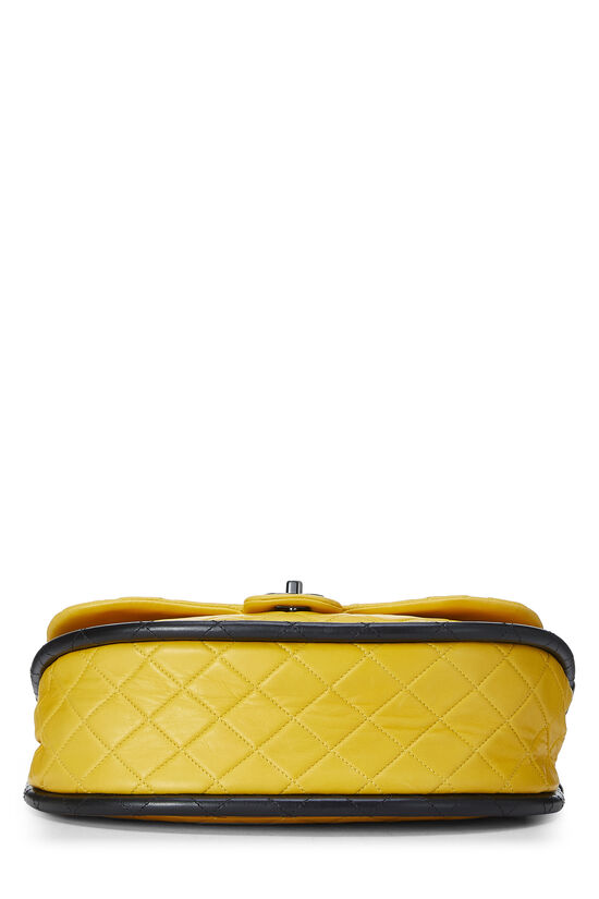 Yellow Quilted Lambskin Hula Hoop Bag Medium, , large image number 4