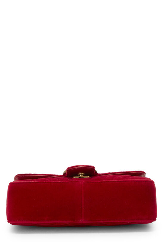 Red Velvet GG Marmont Shoulder Bag Mini, , large image number 4