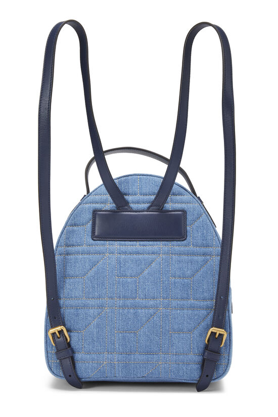 Blue Denim GG Marmont Backpack, , large image number 3
