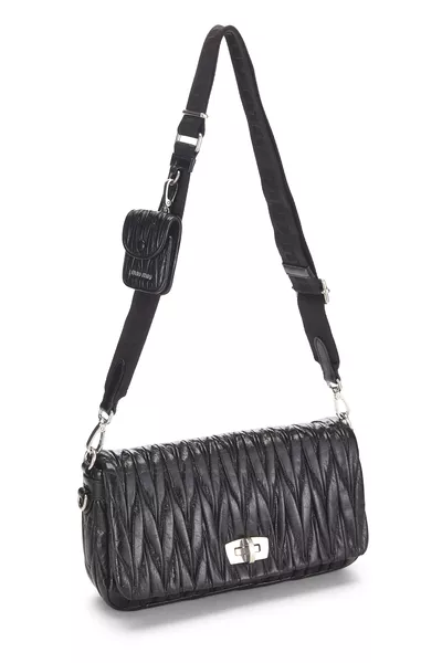Black Nappa Crossbody, , large