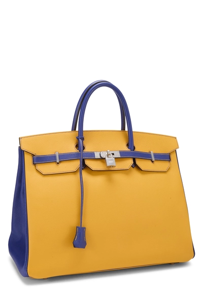 Hermès Blue Electric, Jaune d'or Epsom Horseshoe Birkin 40 — photo 2