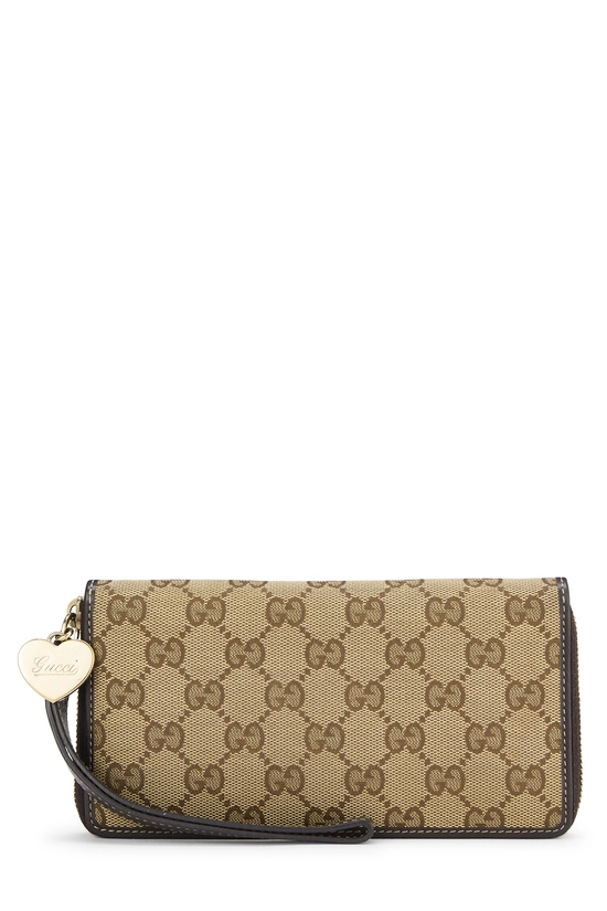 Original GG Canvas Lovely Heart Zip Around Wallet, , large image number 0