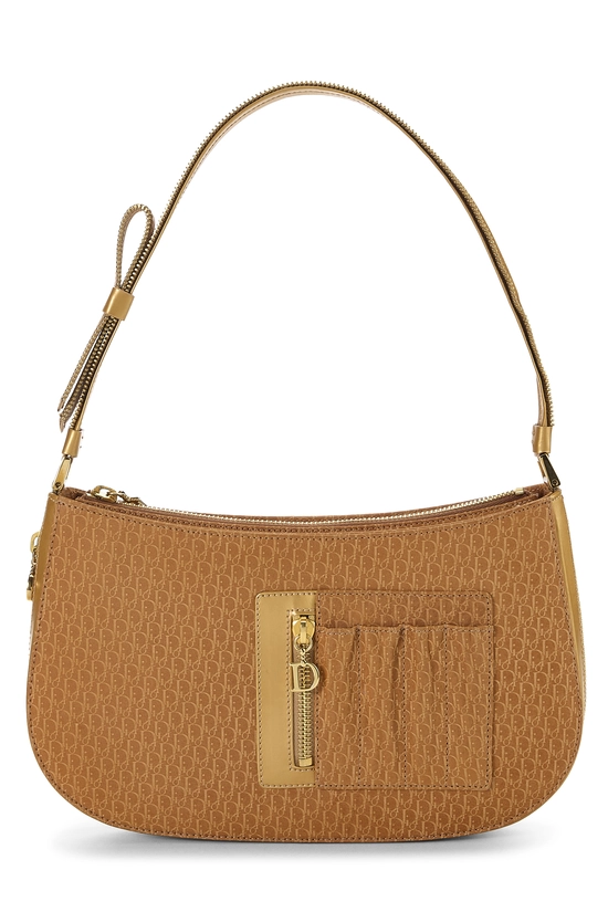 Brown Suede Satchel Shoulder Bag, , large image number 0