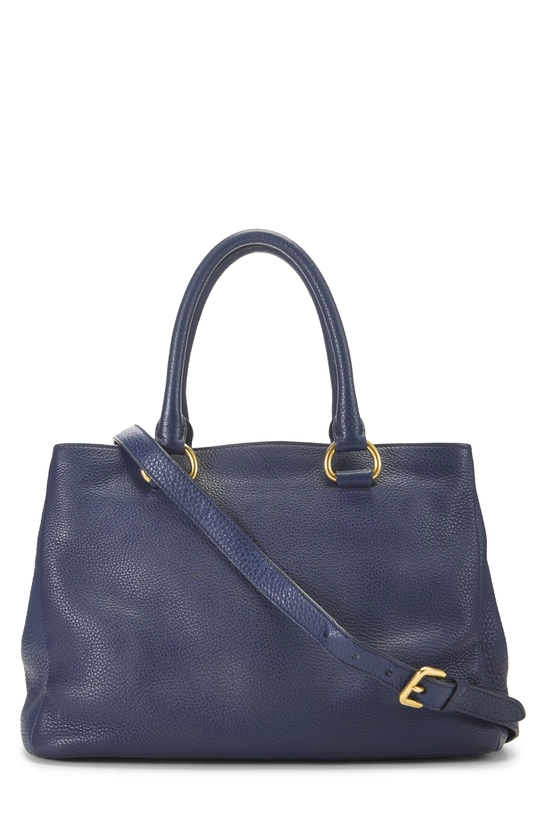 Blue Vitello Daino Convertible Top Handle Bag, , large image number 3