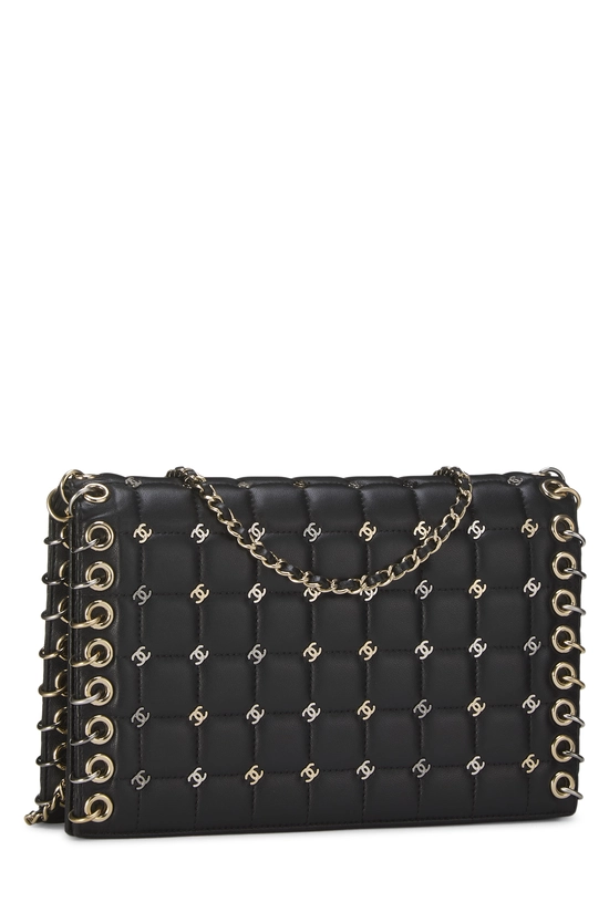Black Calfskin Punk Chain Bag, , large image number 1