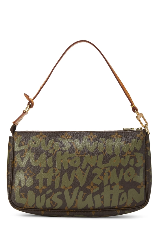 Stephen Sprouse x Louis Vuitton Green Monogram Graffiti Pochette Accessoires, , large image number 3