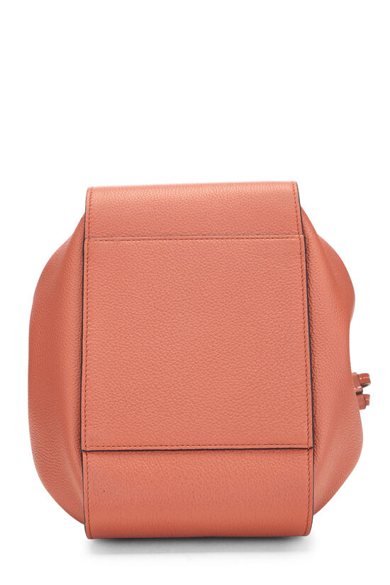 Orange Calfskin Hammock Drawstring Bag Small, , large image number 4