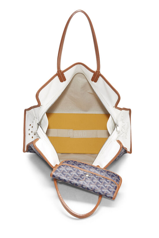 Navy Goyardine Canvas Hardy PM QEB05P0LNF000 | WGACA 