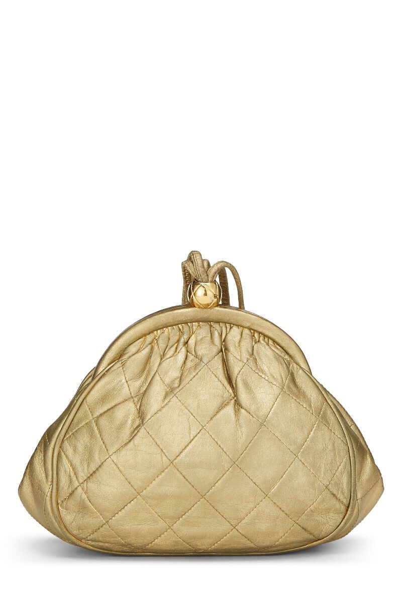 gold quilted bag