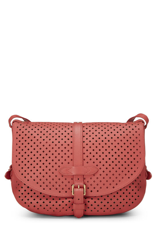 Pink Perforated Leather Saumur 30, , large image number 4