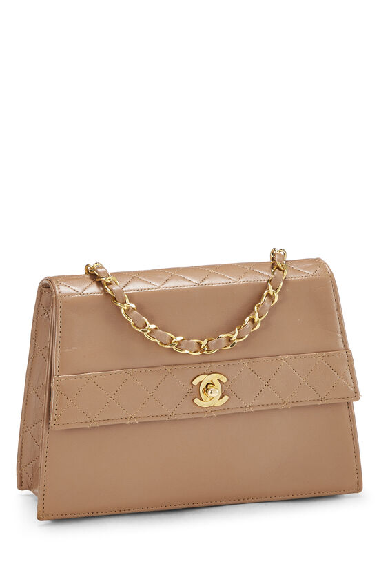 Chanel - Authenticated Vintage CC Chain Handbag - Leather Brown Plain for Women, Good Condition