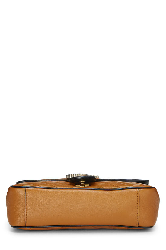 Orange Leather Torchon GG Marmont Shoulder Bag Small, , large image number 4
