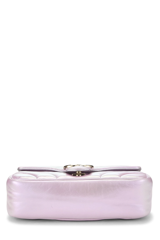 Pink Iridescent Leather GG Marmont Matelass&eacute; Shoulder Bag, , large image number 4