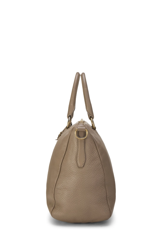 Grey Vitello Daino Boston Bag Large, , large image number 2