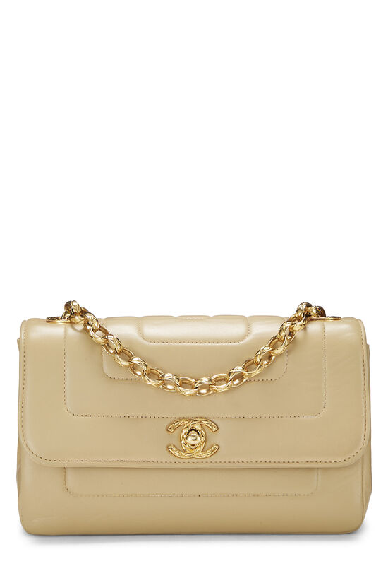 CHANEL Vintage Cream Lambskin Bag Chain Strap Made in France -  Israel