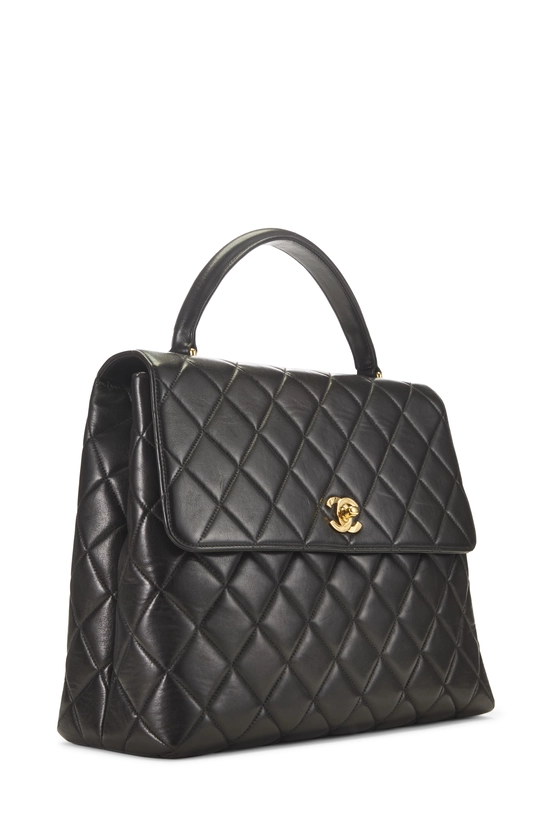 Black Quilted Lambskin Kelly, , large image number 1