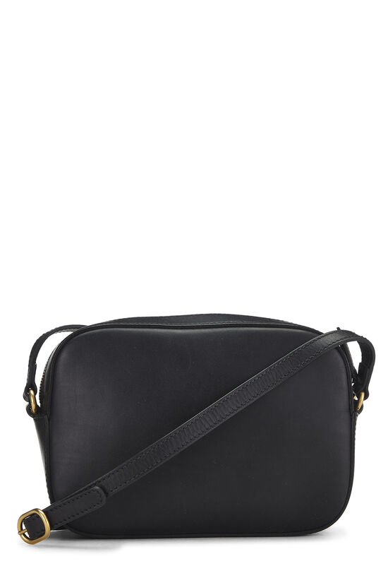 Black Leather Webby Shoulder Bag Small, , large image number 3