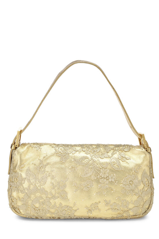 Gold Lace & Leather Baguette, , large image number 3