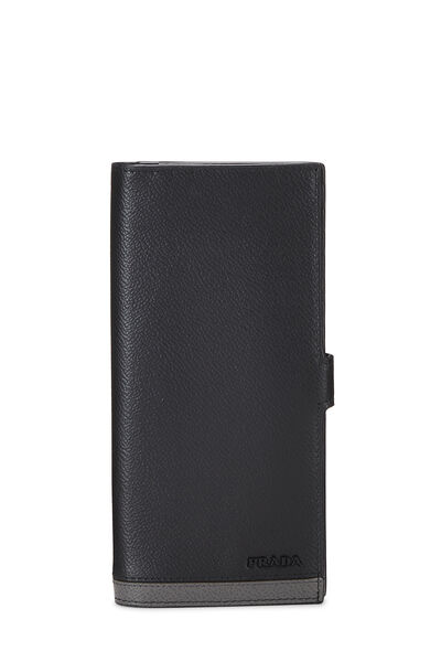 Black Leather Continental Wallet