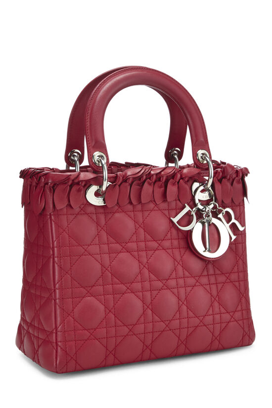Pink Lambskin Bow Cannage Lady Dior Medium, , large image number 3