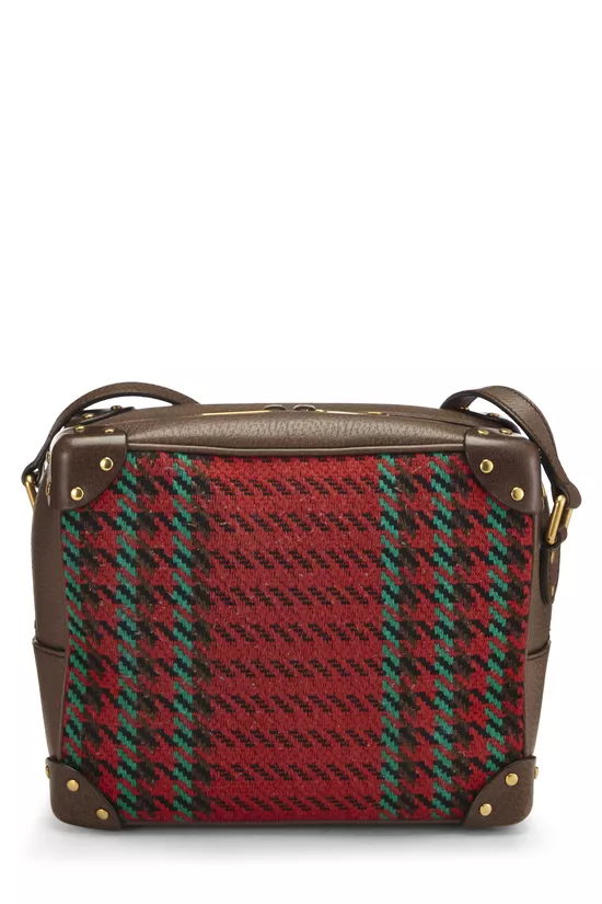 Multicolor Wool & Leather Houndstooth 'GG' Crossbody, , large image number 4