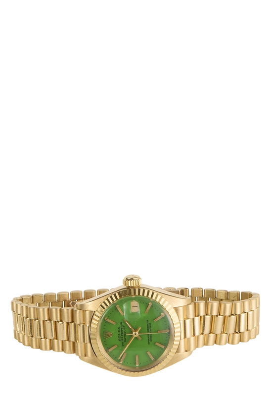 Green Stella 18K Gold Datejust President 6917 26mm, , large image number 2