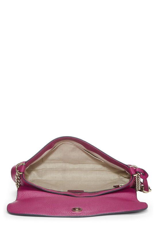 Pink Grained Leather Soho Chain Flap Crossbody, , large image number 5