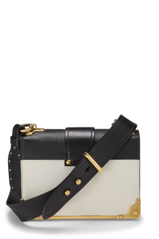 White & Black Leather Cahier Crossbody, , large image number 3