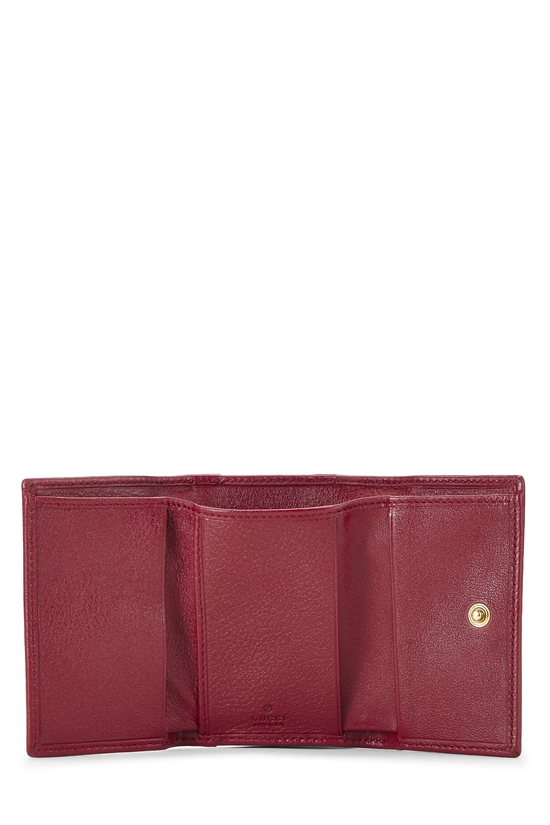 Red Leather Bamboo Compact Wallet , , large image number 3