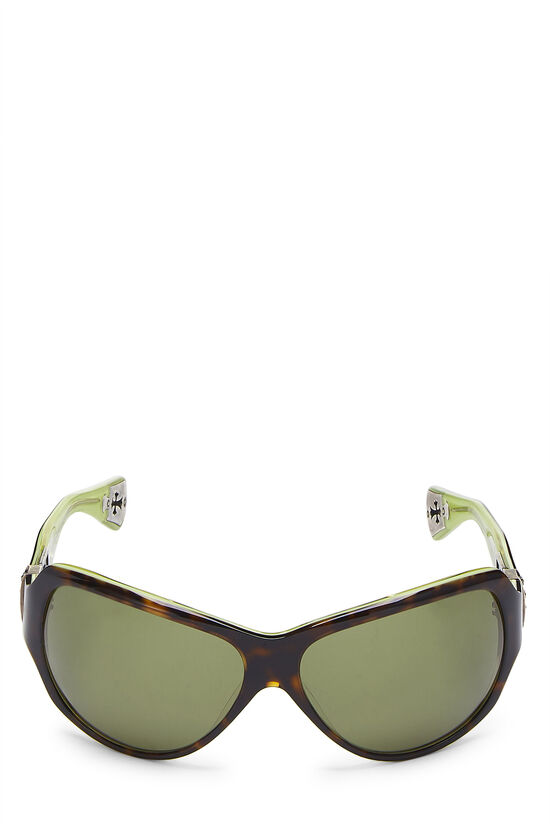 Green & Brown Tortoise Acetate Screamer Sunglasses, , large image number 0