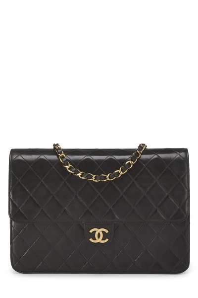 Chanel Black Quilted Lambskin Ex Flap Medium