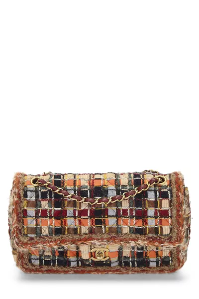 Chanel Multicolor & Metallic Tweed Half Flap Medium